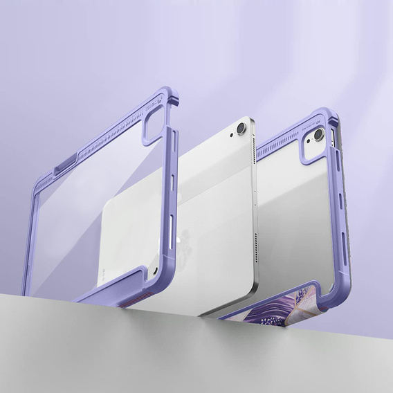Case for iPad Air 4 10.9 2020 / iPad Pro 11 2020 / 2018, Suritch Full Body Marble, transparent / pink