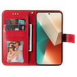 Flip case for Xiaomi Redmi Note 13 5G, Mandala, red