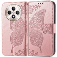 Flip case for Oppo Reno 12FS / 12F, Butterfly, pink rose gold