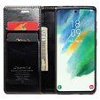 CASEME flip case for Samsung Galaxy S21 FE, Waxy Textublack, black