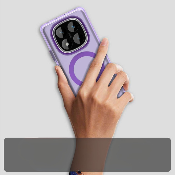 Case for Xiaomi Redmi Note 14 Pro 5G / Poco X7 5G, Fusion Hybrid, for MagSafe, purple
