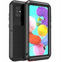 Love Mei Case for Samsung Galaxy A51, armored with glass, black