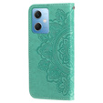 Flip case for Xiaomi Redmi Note 12 5G / POCO X5 5G, Mandala Flower, green