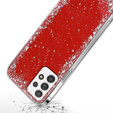 Case for Samsung Galaxy A32 5G, Glittery, red
