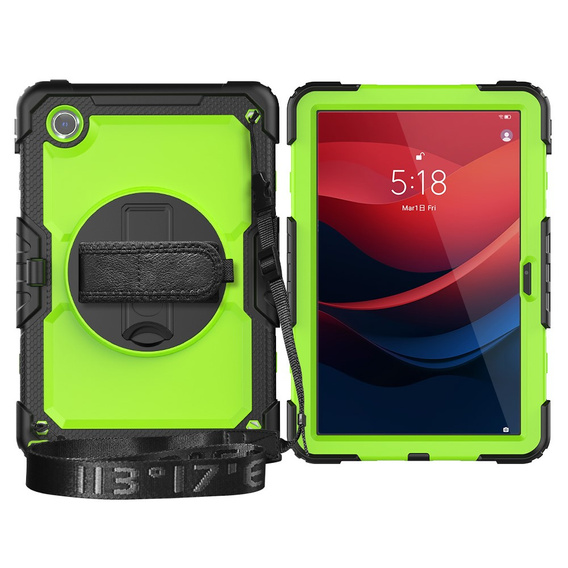 Armored Case for Lenovo Tab M11, protective 360 with stylus slot, green