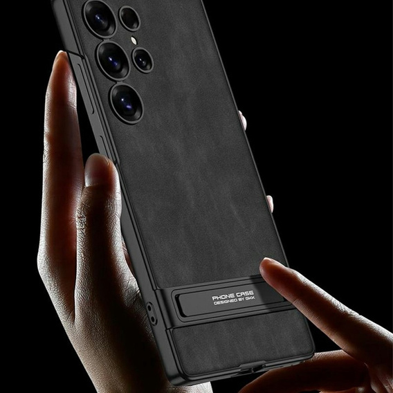 Case for Samsung Galaxy S25 Ultra, GKK Leather, black