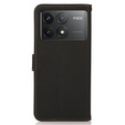 KHAZNEH RFID case for Xiaomi Poco F6 Pro, Litchi Texture, black