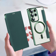 Flip case for Samsung Galaxy S23 Ultra, RFID Wallet MagSafe CamShield, green