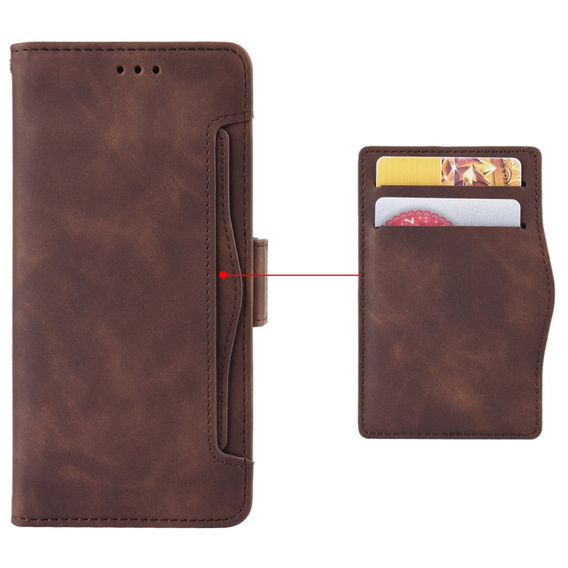 Flip case for Xiaomi Redmi 14C / Xiaomi Poco C75, Card Slot, brown