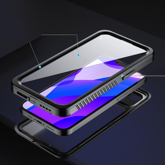 IP68 Waterproof Case for iPhone 13, black