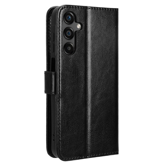 Flip case for Samsung Galaxy M55 5G, Crazy Horse Wallet, black