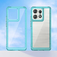 Case for Motorola Edge 50 Pro, Fusion Hybrid, transparent / blue