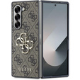 GUESS Case for Samsung Galaxy Z Fold6, 4G Big Metal Logo, brown