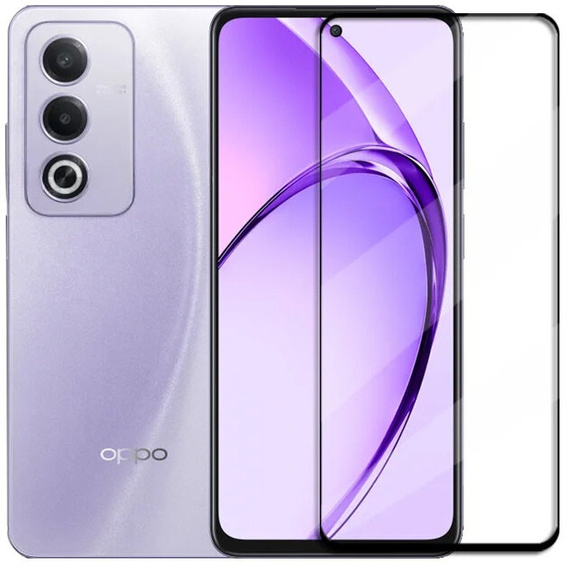 3D Tempered Glass for Oppo A80, black frame