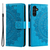 Flip case for Samsung Galaxy A35 5G, Mandala, blue