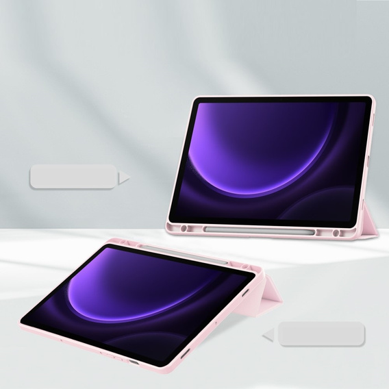 Case for Samsung Galaxy Tab S10 Lite / S10 FE / S9 FE, Smartcase Hybrid, with stylus space, pink