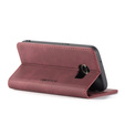 CASEME case for Samsung Galaxy S7, Leather Wallet Case, maroon