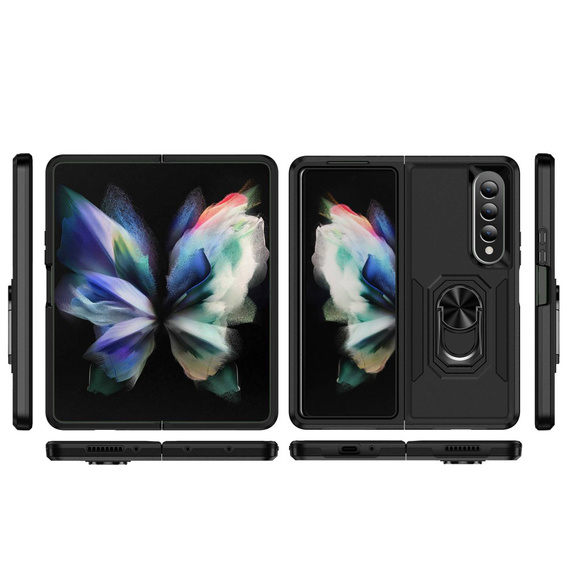 Armor Case for do Samsung Galaxy Z Fold 4 5G, Nox Case Ring, black