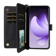 Crossbody Leather Wallet flip case for Oppo Reno 13 Pro 5G, black