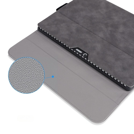 Case for Microsoft Surface Go 3/Go 2/Go, Wallet Pen Slot, grey