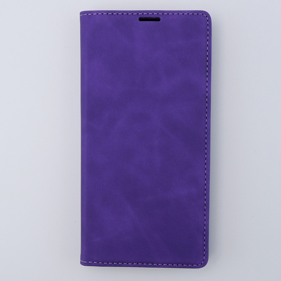 Case for iPhone 15 Pro Max, ERBORD Vintage, wallet with flap, purple