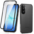 Case for Samsung Galaxy A17 5G, Magnetic Dual Glass, transparent with black sides