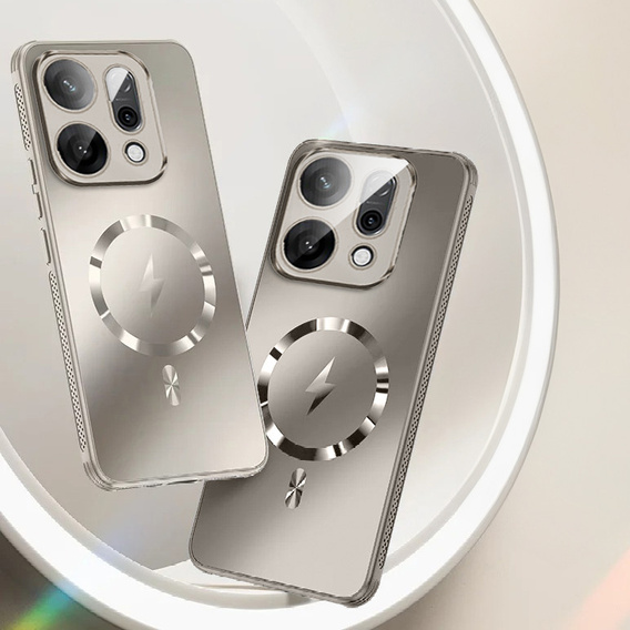 Case for Oppo Reno 14, for MagSafe, with camera protection, gold