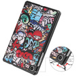 Case for Lenovo Tab M8 Gen 4 TB-300FU, Smartcase, graffiti