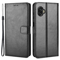 Flip case for Samsung Galaxy Xcover 6 Pro 5G, Crazy Horse Wallet, black