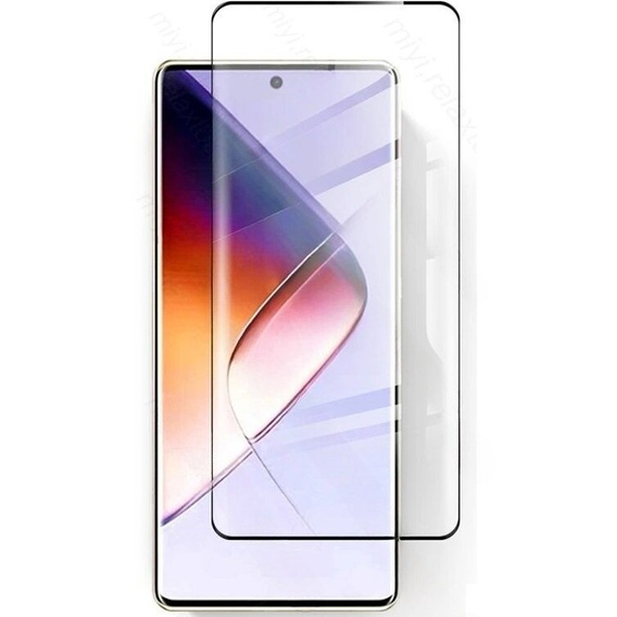 3D Tempered Glass for Infinix Note 40 Pro, black frame