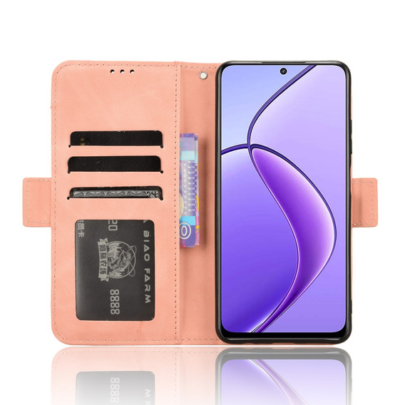 Flip case for Realme 12, Card Slot, pink