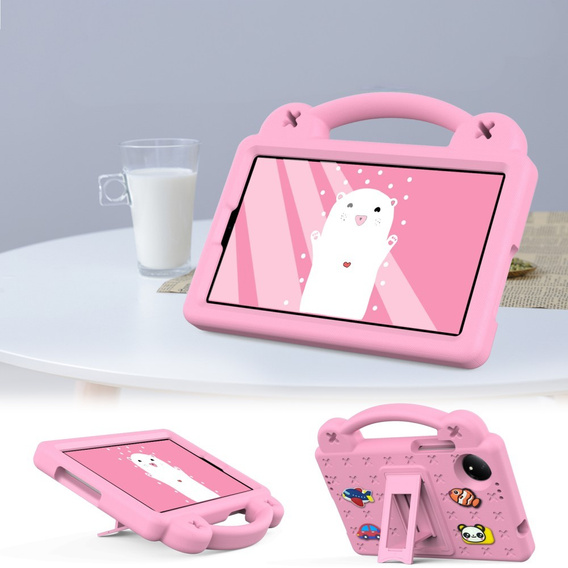 Children's case for Xiaomi Redmi Pad SE 8.7", Cute Patterns, with stand, pink