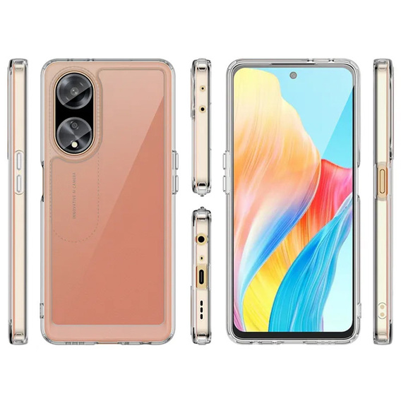 Case for Oppo A98 5G, Fusion Hybrid, transparent
