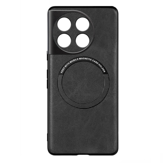 Case for OnePlus 11 5G, Leather Hybrid MagSafe, black