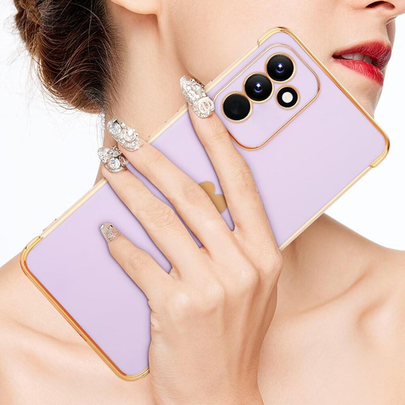 Case for Samsung Galaxy A15 4G / 5G, Electro heart, purple + Full Glue Ceramic Glass