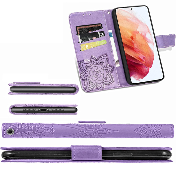 Flip case for Realme 12 Pro 5G / 12 Pro+ 5G, Butterfly, purple