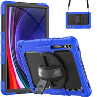 Case for Samsung Galaxy Tab S9 Ultra, Armor Protective, Blue / Black