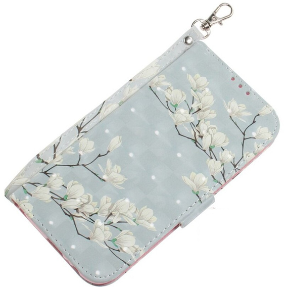 Flip case for Samsung Galaxy A05s, Wallet, Magnolia, white