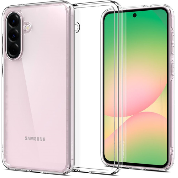 Spigen case for Samsung Galaxy A56 5G, Ultra Hybrid, transparent + 9H Tempered Glass