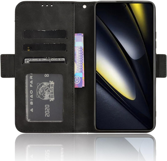 Flip case for Xiaomi Poco F6, Card Slot, black