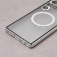 Magnetic Dual Glass MagSafe case for Samsung Galaxy S22 Ultra, silver