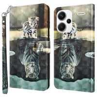 Flip case for Xiaomi Redmi Note 13 Pro+, Wallet, Cat & Tiger