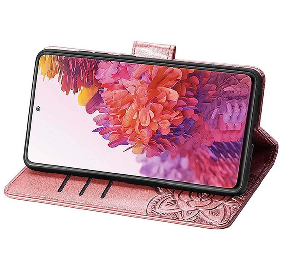 Flip case for Realme Note 50, Butterfly, pink rose gold