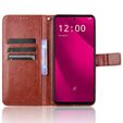 Flip case for T Phone 2 Pro 5G, Crazy Horse Wallet, brown