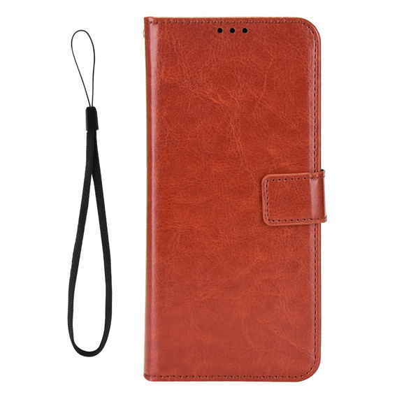 Flip case for Xiaomi Poco F7 Pro, Crazy Horse Wallet, brown