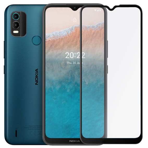 3D Tempered Glass for Nokia C21 Plus, black