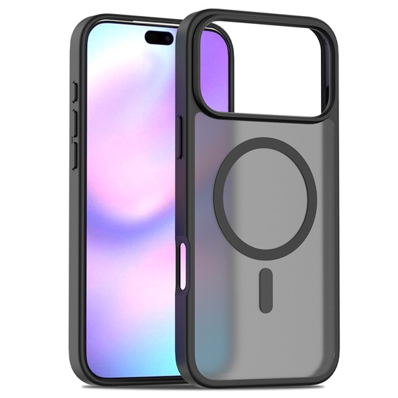 Matt Case for iPhone 17 Pro Max, for MagSafe, translucent black
