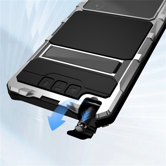 Armored case for Samsung Galaxy S24 Ultra, R-JUST, silver