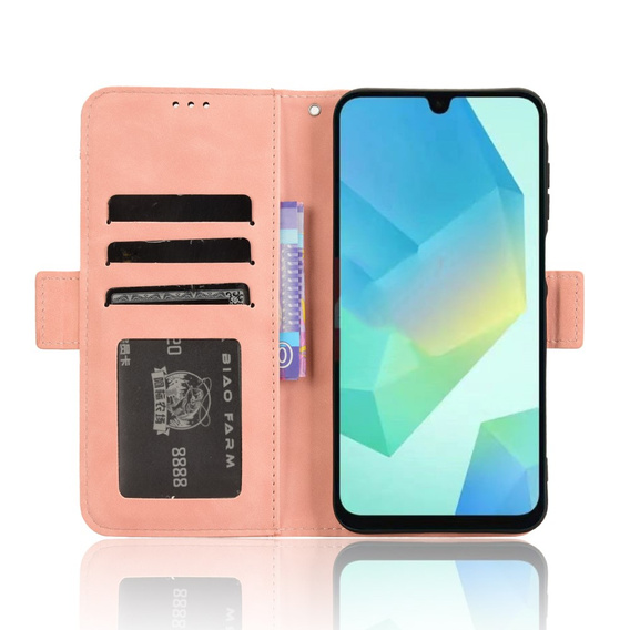 Flip case for Samsung Galaxy A16, Card Slot, pink