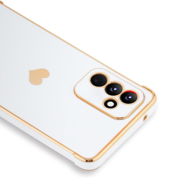 Case for Samsung Galaxy A35 5G, Electro heart, white + Full Glue Ceramic Glass